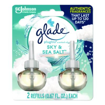 Plugin Scented Oil Refill, Sky And Sea Salt, 0.67 Oz, 2/Pack