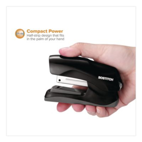 Flat Clinch Stapler, 40-Sheet Capacity, Black