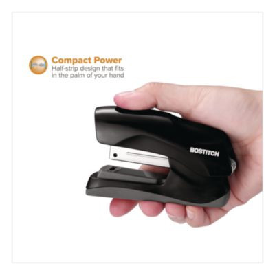 Flat Clinch Stapler, 40-Sheet Capacity, Black