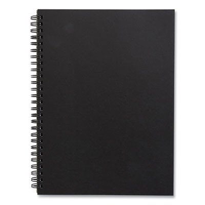 Wirebound Soft-Cover Business-Meeting Journal, Meeting-Minutes/Notes Format, Black Cover, (80) 9.5 x 6.5 Sheets