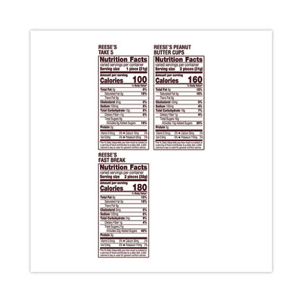 Milk Chocolate Peanut Butter Assortment Snack Size Candy, Individually Wrapped, 28.05 Oz Bag