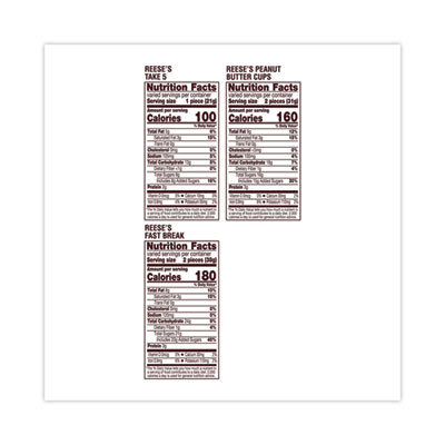 Milk Chocolate Peanut Butter Assortment Snack Size Candy, Individually Wrapped, 28.05 Oz Bag