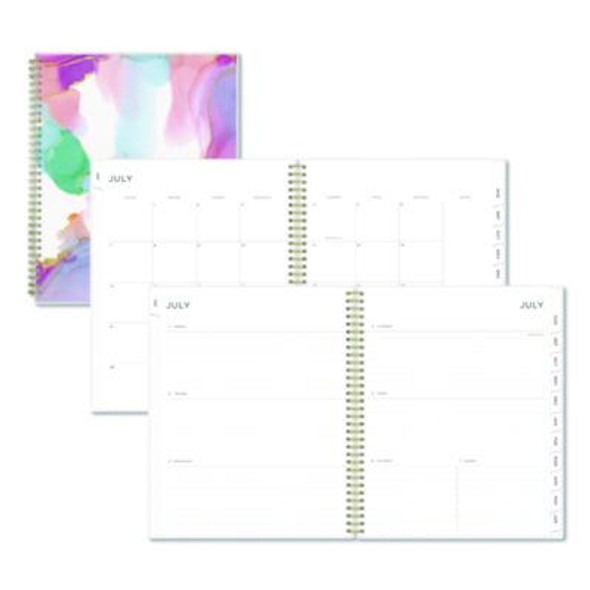 Ashley G Multicolor Smoke Academic Weekly/Monthly Planner, 11" x 8.5", Multicolor Cover, 12-Month (Jul-Jun): 2025 To 2026