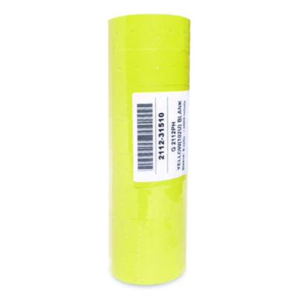 Punch-Hole Lavel, 0.83 x 0.47, Yellow, 1,000/Roll, 8 Rolls/Pack