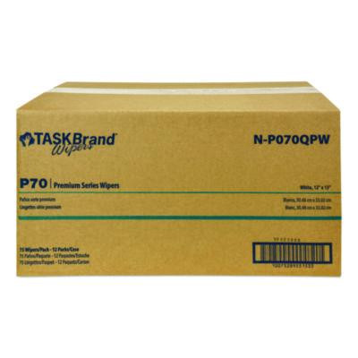 Taskbrand P70 Series Premium Wiper, 11 x 13, Unscented, 75/Pack, 12 Packs/Carton