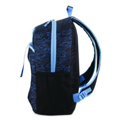Bijoux Deluxe Backpack And Lunch Bag Bundle, 15.5" Laptop Sleeve, 12" x 8" x 18.5" And 7.5" x 4.25" x 9", Black/Blue Camo