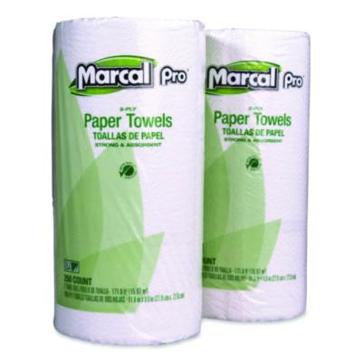 100% Premium Recycled Kitchen Roll Towels, 2-Ply, 11 x 8.8, White, 12 Rolls/Carton