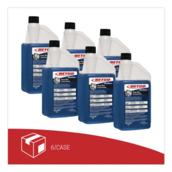 Deep Blue Glass And Surface Cleaner, 32 Oz Bottle, 6/Carton