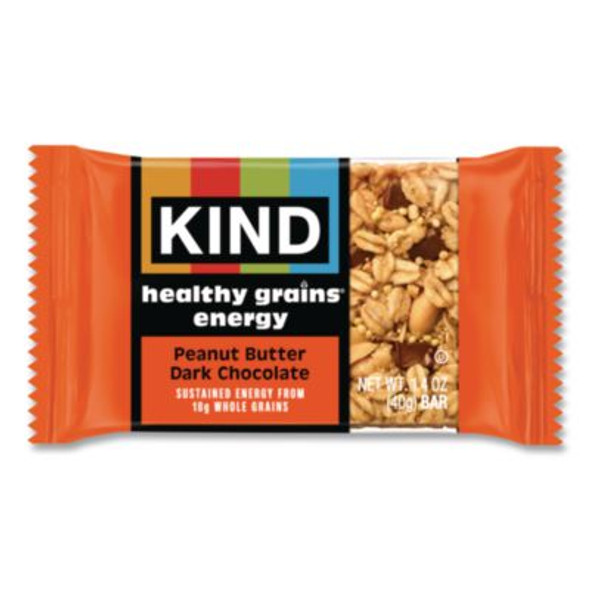 Healthy Grains Energy Peanut Butter Dark Chocolate Bars, 1.4 Oz Bar, 10/Box