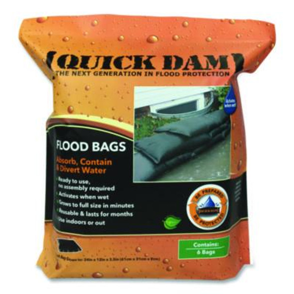 Flood Bags, 12" x 24" x 3.5", 6/Pack