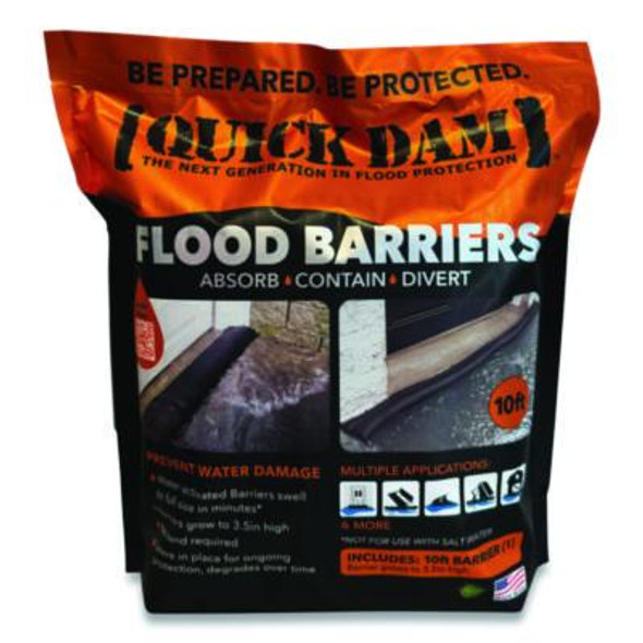Flood Barriers, 6" x 10 Ft x, 3.5", 1 Barrier