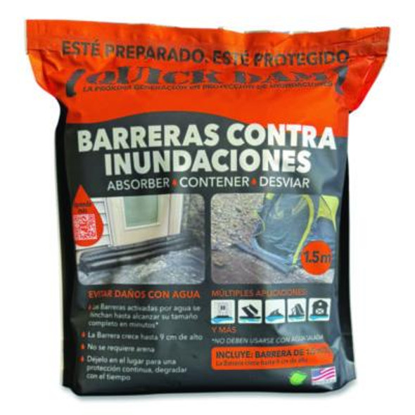 Flood Barriers, 6" x 5 Ft x 3.5", 2/Pack