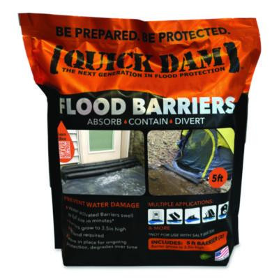 Flood Barriers, 6" x 5 Ft x 3.5", 2/Pack