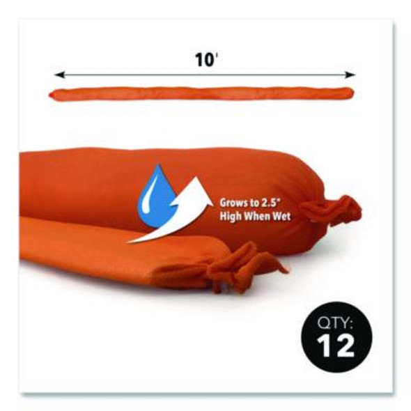 Water Dams, 2.5" x 10 Ft x 2.5", Orange, 12/Box