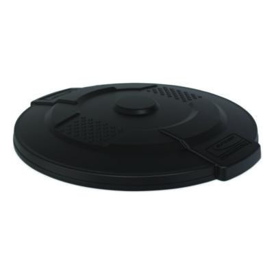 Utility Trash Can Lid For 32 Gal Trash Can, 22.22" Diameter x 3", Black
