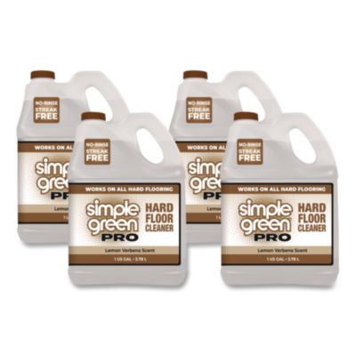 Pro Hard Floor Cleaner, Lemon Verbena Scent, 1 Gal Bottle, 4/Carton