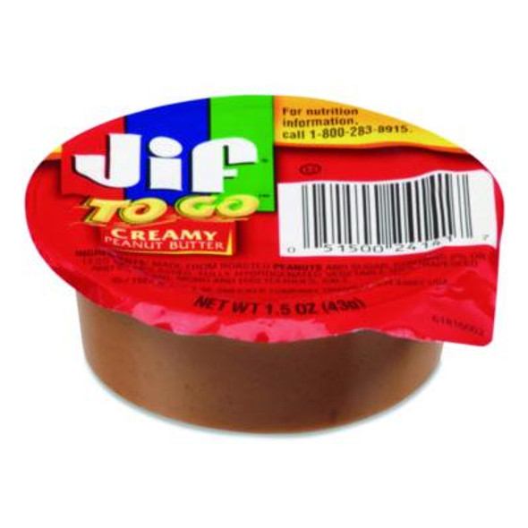 Spreads, Creamy Peanut Butter, 1.5 Oz Cup, 36/Carton