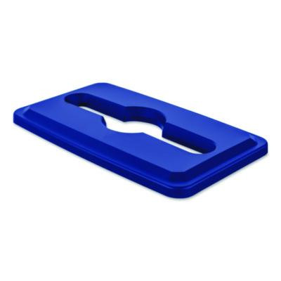 23 Gallon Resin Slim Trash Can Paper Recycling Lid, 11.87 x 20.25 x 1.35, Blue