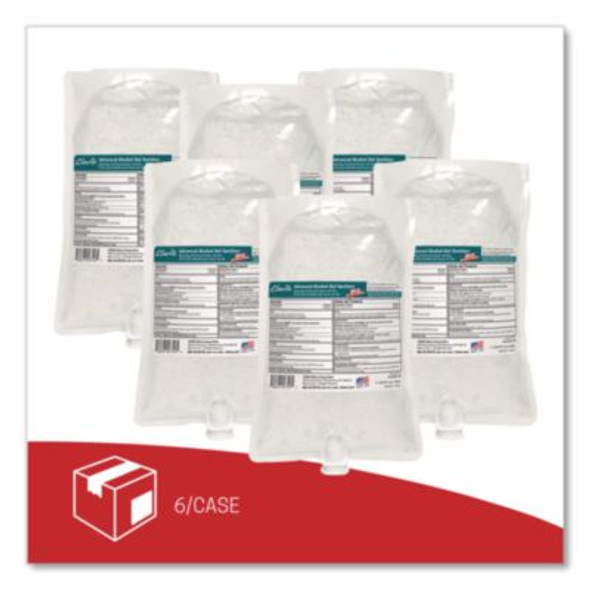 Advanced Gel Hand Sanitizer, Light And Fresh Scent, 1,000 Ml Bag, 6/Carton