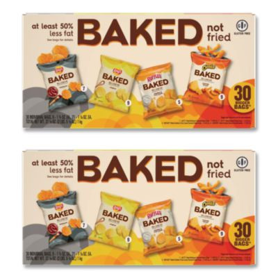 Baked Variety Pack, Baked Cheetos/Baked Lays Bbq/Baked Lays Original/Baked Ruffles Cheddar Sour Cream, 30 Bags/Bx, 2 Boxes/Ct