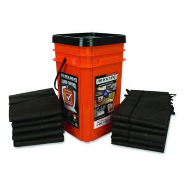 Outdoor Grab And Go Bucket Kit, (1) Bucket, (10) Flood Bags, (5) Flood Barriers