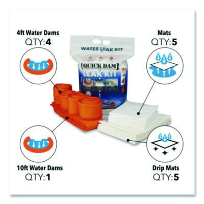 Leak Kit, (5) Drip Mats, (5) Mats, (4) 4 Ft Water Dams, (1) 10 Ft Water Dam