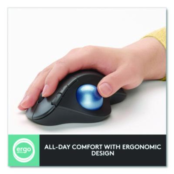 Ergo M575 Trackball, Black, 33 Ft, Right Hand Use, Black