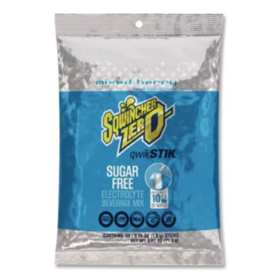 Sugar-Free Qwik Stik Energy Drink Mix, Berry, 1.26 Oz Packet, 50/Pack