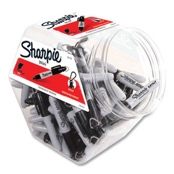 Mini Permanent Marker, Fine Bullet Tip, Black, 72/Pack