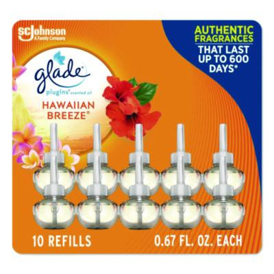 Plugin Scented Oil Refill, Hawaiian Breeze, 0.67 Oz, 10/Pack