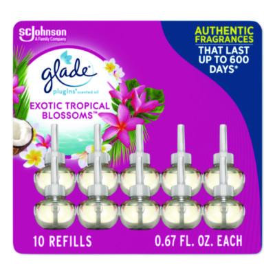 Plugin Scented Oil Refill, Exotic Tropical Blossoms, 0.67 Oz, 10/Pack