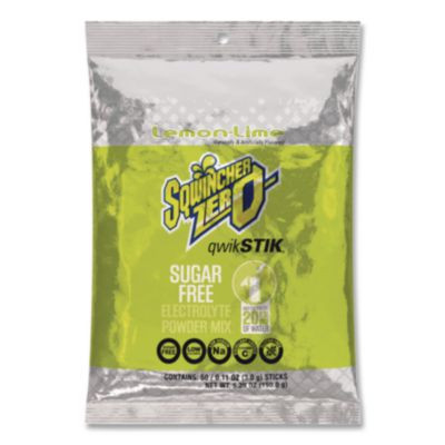 Sugar-Free Qwik Stik Energy Drink Mix, Lemonade, 1.26 Oz Packet, 50/Pack