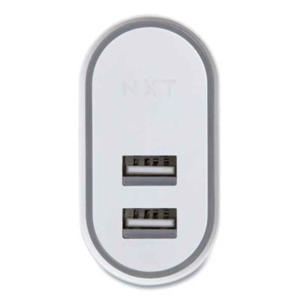 Wall Charger, Two Usb-A Ports, White