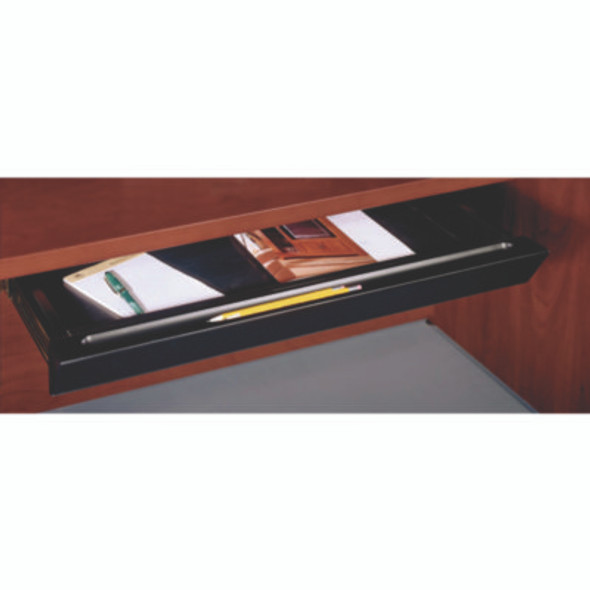 Universal Pencil Drawer Accessory, Metal/Wood, 26.38w x 15.88d x 2.75h, Black