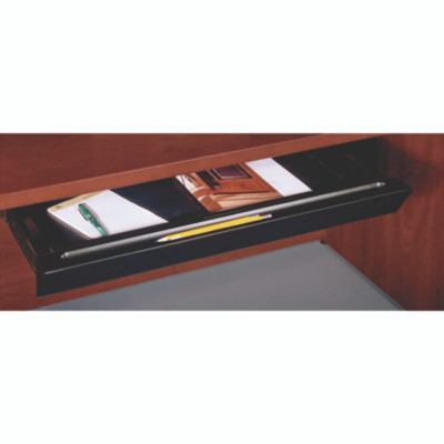 Universal Pencil Drawer Accessory, Metal/Wood, 26.38w x 15.88d x 2.75h, Black