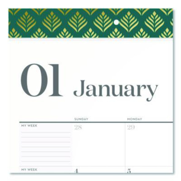 Workstyle Monthly Desk Pad Calendar, 21.75 x 17, White Sheets, Teal Headband/Clear Corners, 12-Month (Jan-Dec): 2026