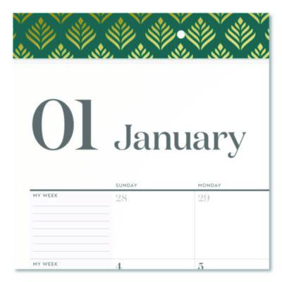 Workstyle Monthly Desk Pad Calendar, 21.75 x 17, White Sheets, Teal Headband/Clear Corners, 12-Month (Jan-Dec): 2026