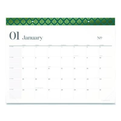Workstyle Monthly Desk Pad Calendar, 21.75 x 17, White Sheets, Teal Headband/Clear Corners, 12-Month (Jan-Dec): 2026