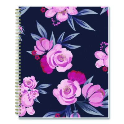 Mimi Pink Weekly/Monthly Planner, Floral Artwork, 11 x 8.5, Pink/Blue/Rose Cover, 12-Month (Jan To Dec): 2026