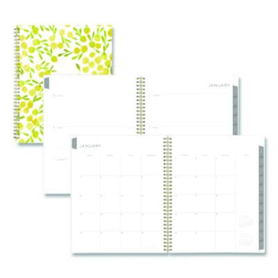 Mimosa Weekly/Monthly Planner, 11 x 8.5, Floral Artwork, Yellow/Green/White Cover, 12-Month (Jan To Dec): 2026