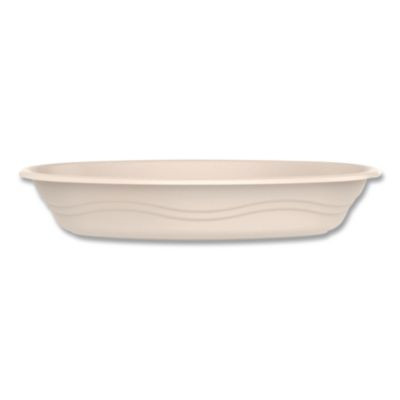 Compostable Fiber Containers, Pro Planet Seal, Bowl, 28 Oz, Natural, 300/Carton