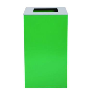 29 Gallon Trash/Recycling Cans, Steel, Green Can With Square Lid