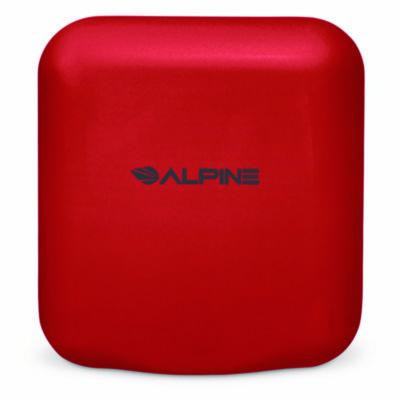 Hemlock Commercial Automatic 120V Hand Dryer, 6.68 x 11.41 x 12.31, Red