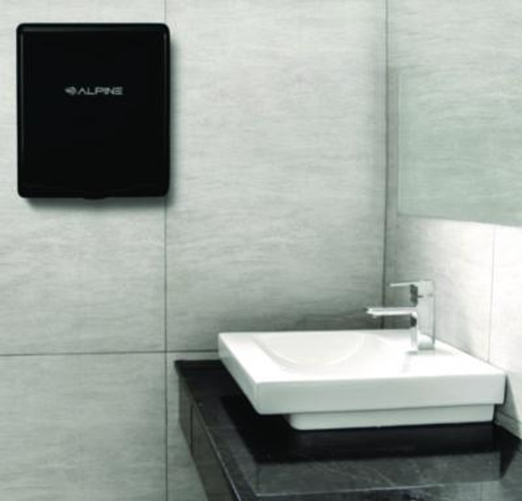 Willow Commercial 120V Automatic Hand Dryer, 3.93 x 11.25 x 12.63, Stainless Steel, Black