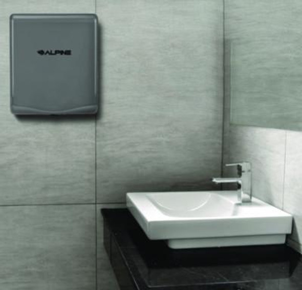 Willow Commercial 120V Automatic Hand Dryer, 3.93 x 11.25 x 12.63, Stainless Steel, Gray