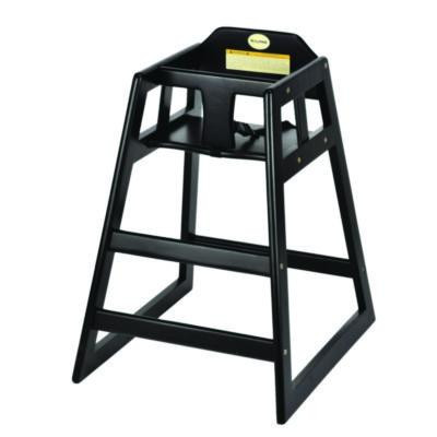 Wooden Stackable High Chair, Supports Up To 50 Lb, 29.02" h, Espresso