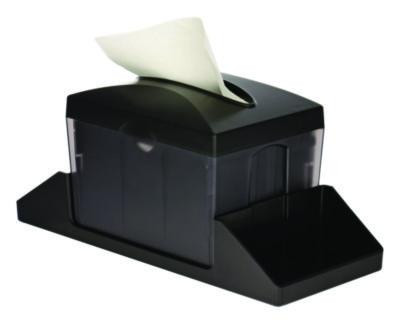 Interfold Table Top Dispenser Napkin Holder With Caddy, 6 x 14.17 x 6.5, Black