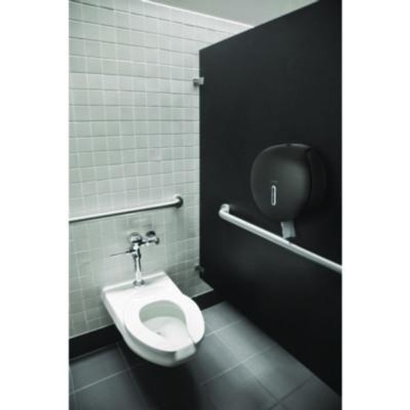 Plastic Single Roll Jumbo Toilet Paper Dispenser, 5.3 x 11.5 x 11.7, Gray