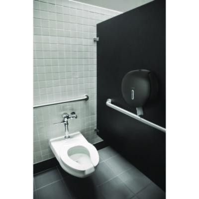Plastic Single Roll Jumbo Toilet Paper Dispenser, 5.3 x 11.5 x 11.7, Gray