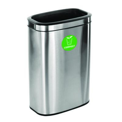 10.5 Gallon Compost Can, Brushed Stainless Steel